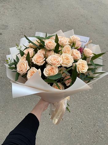 Букет Кремовые розы Латте в Демянске